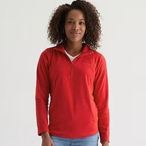St. John's Bay Womens Long Sleeve Quarter-Zip Pullover XL
